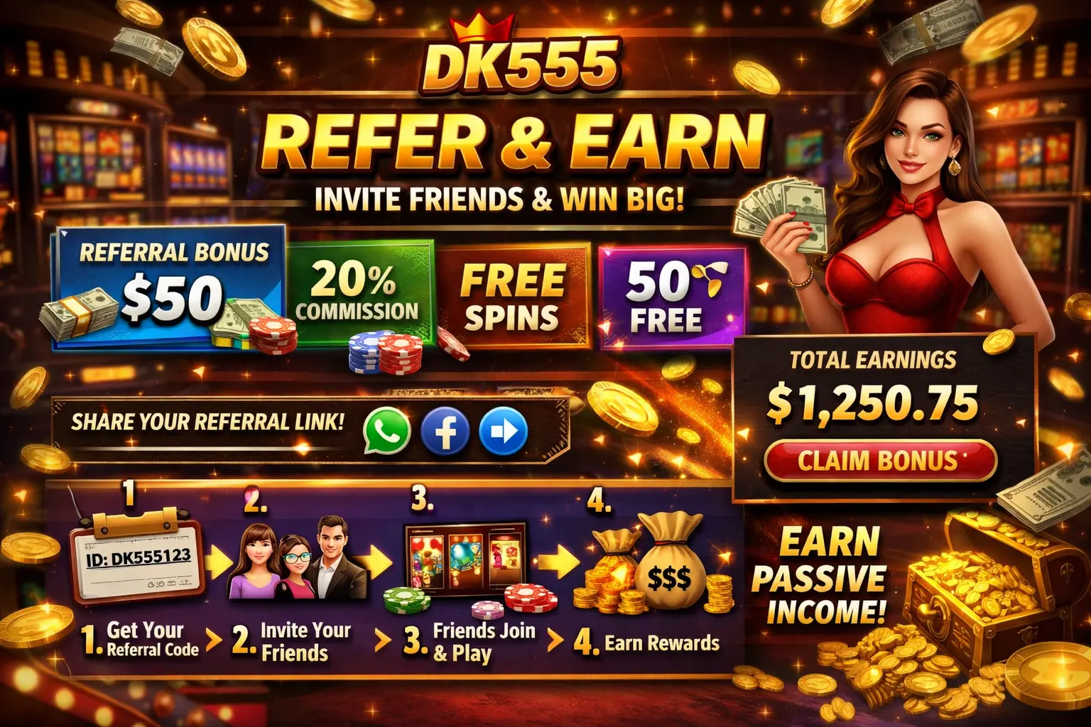 DK555 Game Referral Bonus